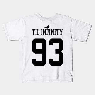 93 til infinity Sports Jersey Number Kids T-Shirt